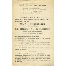 Ciné Club des Petits - brochure publicitaire
