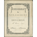 Pensionnat de Nonancourt, cahier de concours Mlle Thérèse Roger, 3ème classe, 2ème division