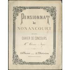 Pensionnat de Nonancourt, cahier de concours Mlle Thérèse Roger, 3ème classe, 2ème division