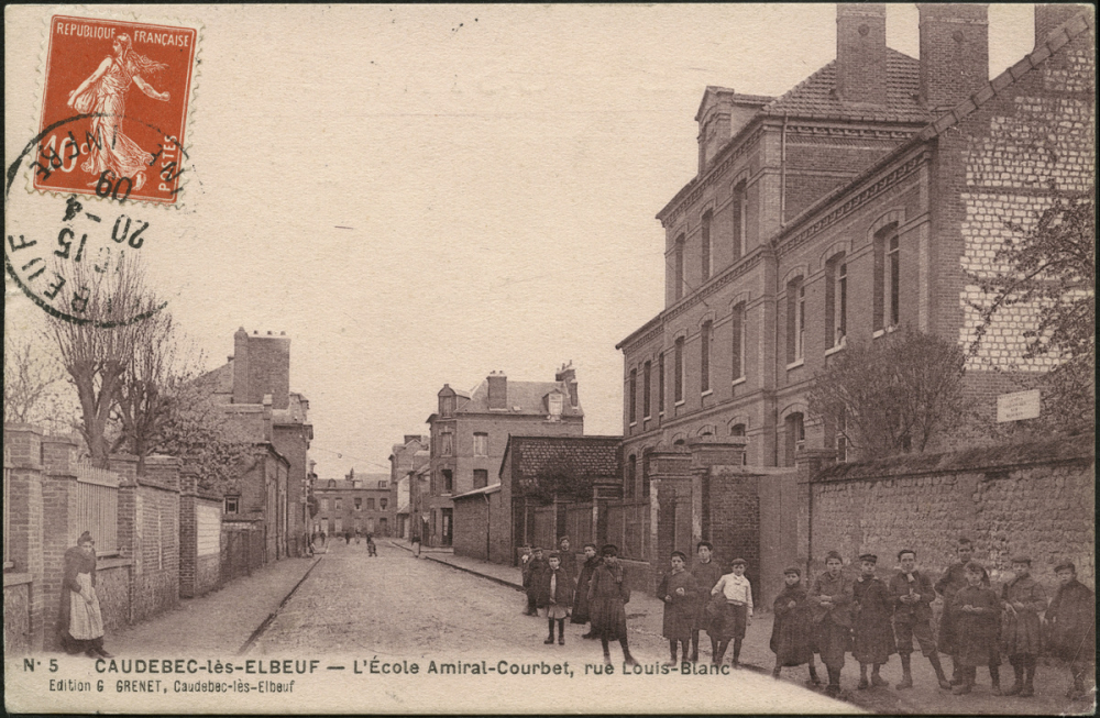 Caudebec-les-Elbeuf : L'Ecole Amiral-Courbet, rue Louis-Blanc