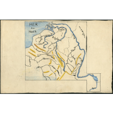 Carte des cours d'eau entre Seine et Rhin. Lycée Jeanne d'Arc à Rouen