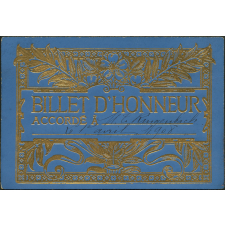 Billet d'honneur accordé à M. T. Ringenbach, le 1er avril 1908
