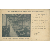 Ecole Professionnelle de Rouen (Ecole Primaire Supérieure) : Rue Saint-Lô, 22 - Vue de l'Atelier de Menuiserie (80 Établis, 5 Tours)