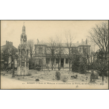 Rouen : Ecole de Médecine et ancienne Croix de Pierre, de 1515