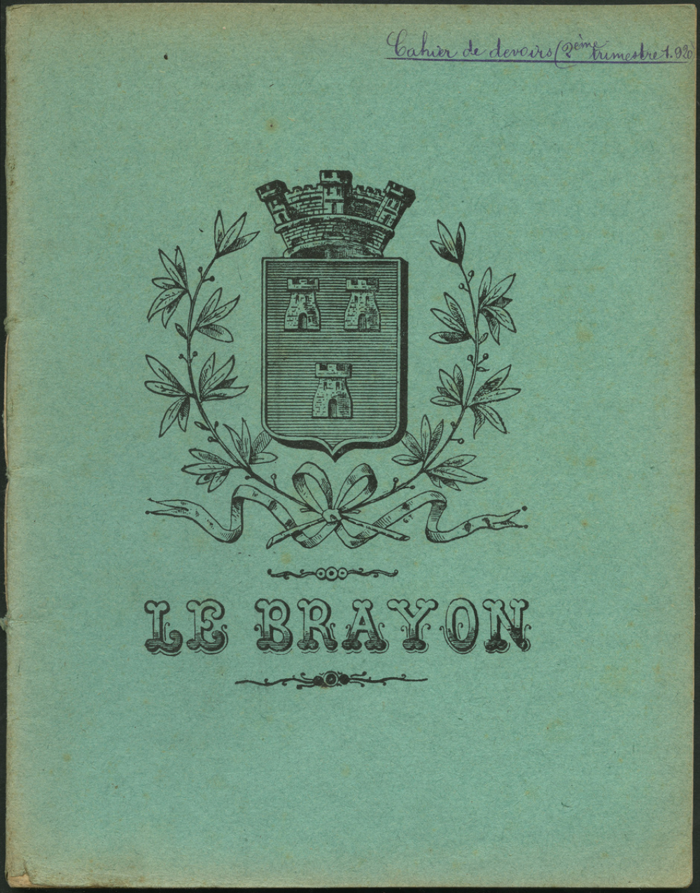 Cahier de devoirs. Année scolaire 1919-1920