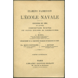 Examens d'admission à l'Ecole Navale concours de 1899 partie littéraire