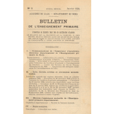 Bulletin de l'Enseignement primaire, Académie de Lille