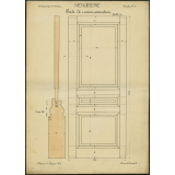 Menuiserie : porte de communication échelle 1/15. Planche n°5
