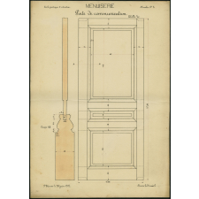 Menuiserie : porte de communication échelle 1/15. Planche n°5