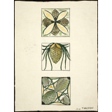 Motifs ornementaux à base de pommes de pin