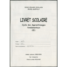 Livret scolaire 1er trimestre