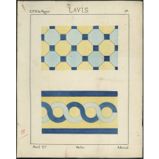 Feuille de lavis. Ecole Primaire Supérieure de Rouen