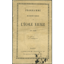 Programme des conditions d'admission de l'Ecole Navale en 1900