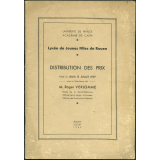 Distribution des prix du lycée de jeunes filles de Rouen du jeudi 13 juillet 1939 : année 1938-1939