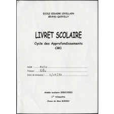 Livret scolaire 1er trimestre