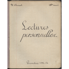 Cahier de Lectures personnelles