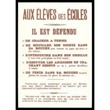Aux Élèves des écoles - Règlement intérieur (début XXe siècle)