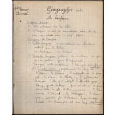 Cahier de géographie