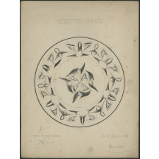 Assiette ornée