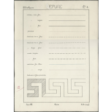 Feuille d'épure. EPS de garçons de Rouen. Année scolaire 1924-1925