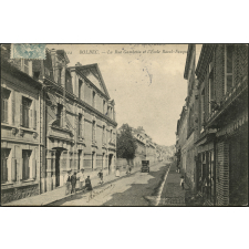Bolbec : La Rue Gambetta et l'Ecole Raoul-Fauque