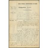 Composition française. École normale d'instituteurs de Rouen. 3e année. Année scolaire 1940-1941