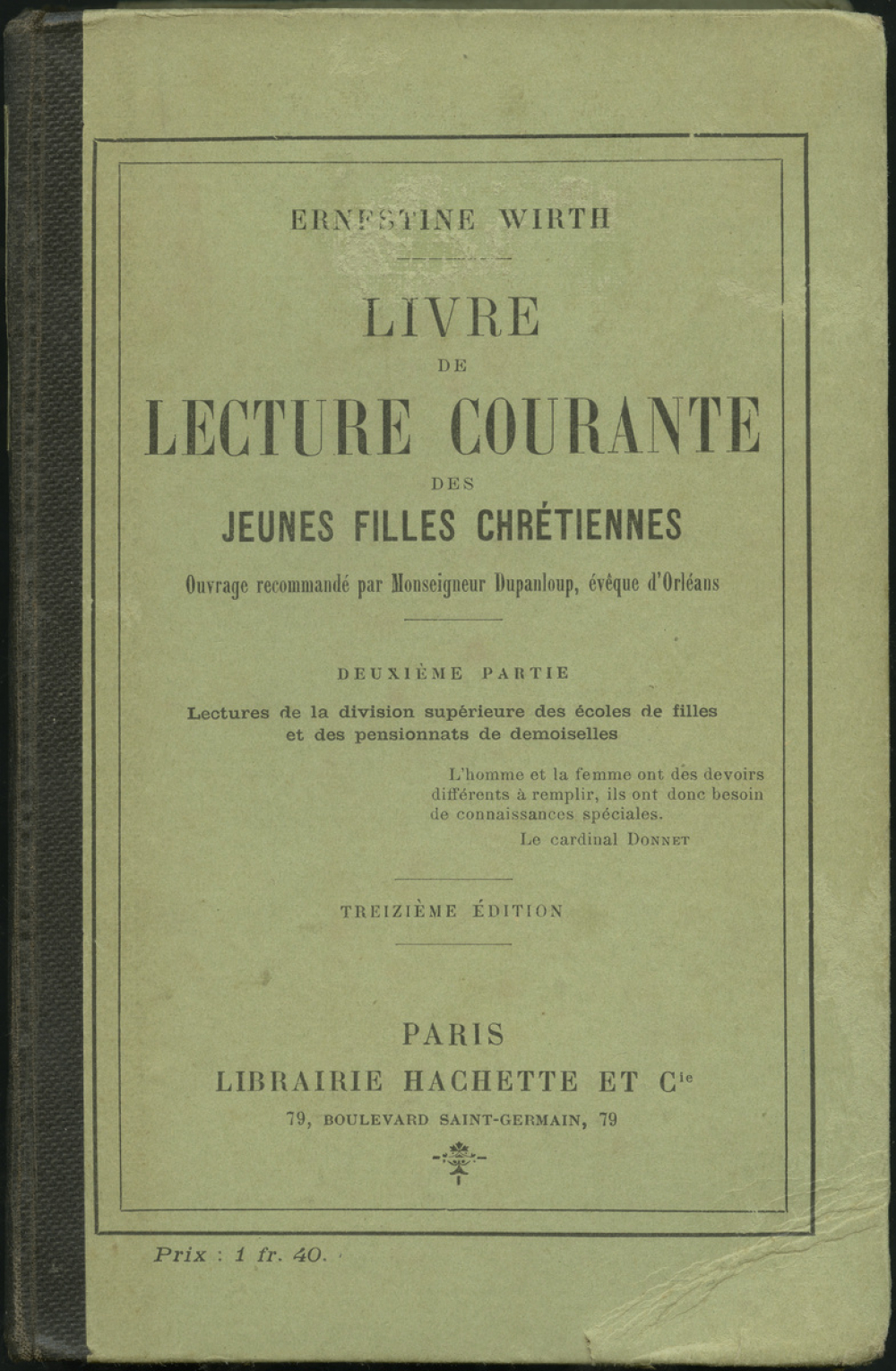 Livre de lecture courante des jeunes filles chrétiennes