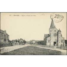 Ourville : L'Eglise et l'Ecole des Filles