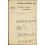 Composition française. École normale d'instituteurs de Rouen. 1ère année. Année scolaire 1938-1939