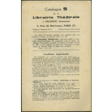 Catalogue S de la Librairie  Théâtrale