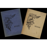 2 cahiers de dessin. Année scolaire 1920-1921