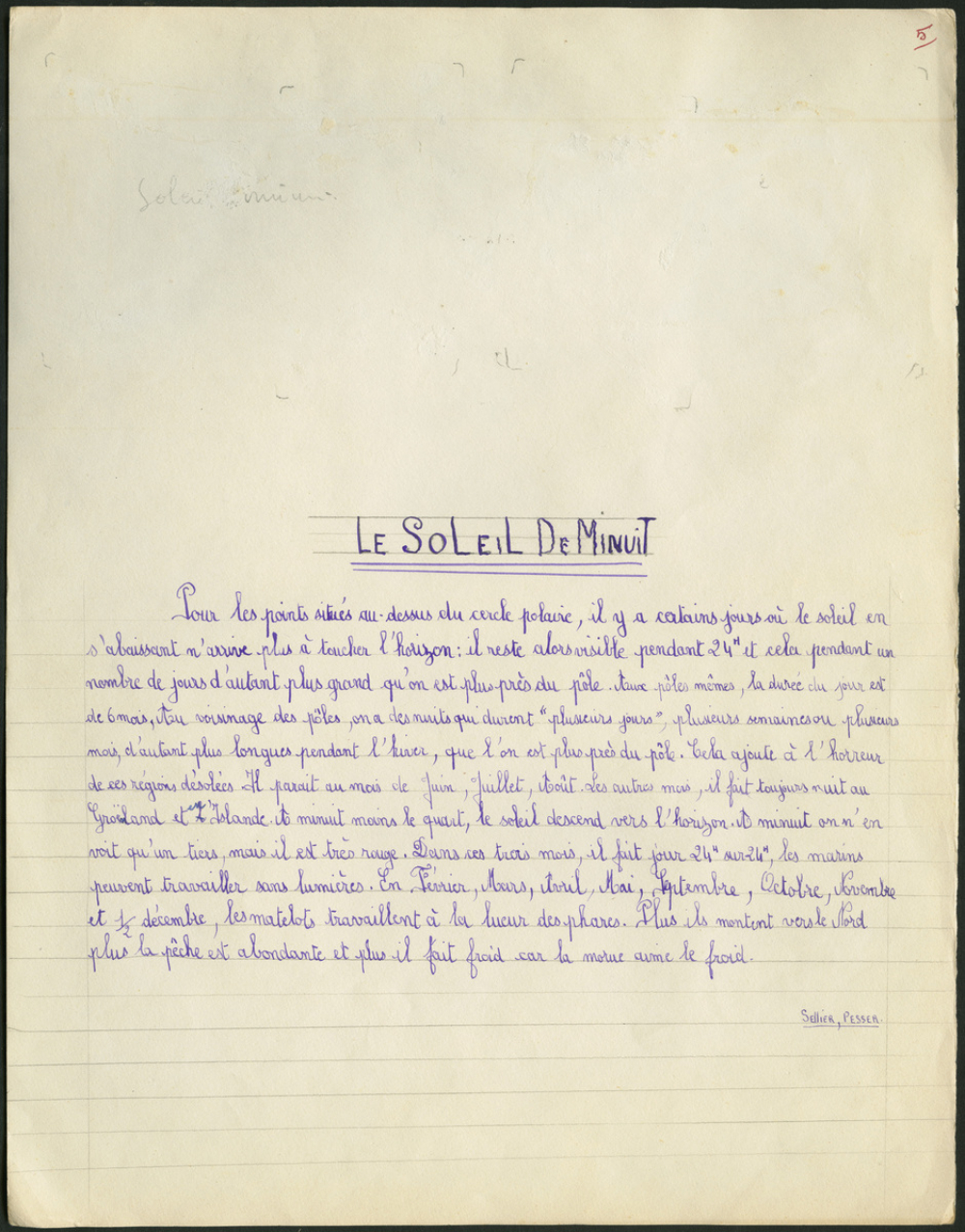 La grande pêche - Réalisation d'un numéro de la Bibliothèque de Travail par la classe de fin d'études de l'école Jules Ferry à Fécamp - Le Soleil de Minuit