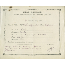 Bulletin trimestriel de Mlle Germaine Tallon. Cour supérieur