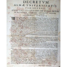 Decretum almae universitatis parisiensis.