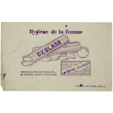 Buvard publicitaire. Ozolase, laboratoire de l'Ozol, Avignon.