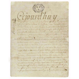 Contract d'embauche d'un maître d'école à Septsaux (Marne).
