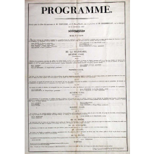 Programme - Exercice pour les élèves du pensionnat de Mr. Fouchet, de St. Mars-d'Outillé, sous la présidence de MR. Rochereau, curé de Marigné.