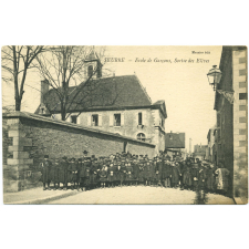 Seurre - Ecole de Garçons, Sortie des Elèves.