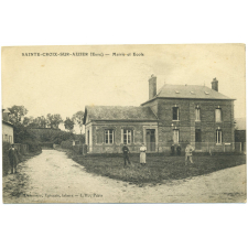 Sainte-Croix-sur-Aizier (Eure) - Mairie et Ecole.