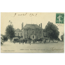 Chéroy (Yonne) - Hôtel de Ville - Sortie des Ecoles.