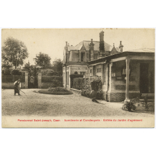 Pensionnat Saint-Joseph, Caen - Aumônerie et Conciergerie - Entrée du Jardin d'agrément.