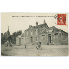 Gruchet-le-Valasse (S.-Inf.) - La Mairie et Ecole de Garçons.