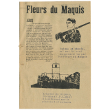 Journal scolaire Freinet. Fleurs du maquis. [1945?].