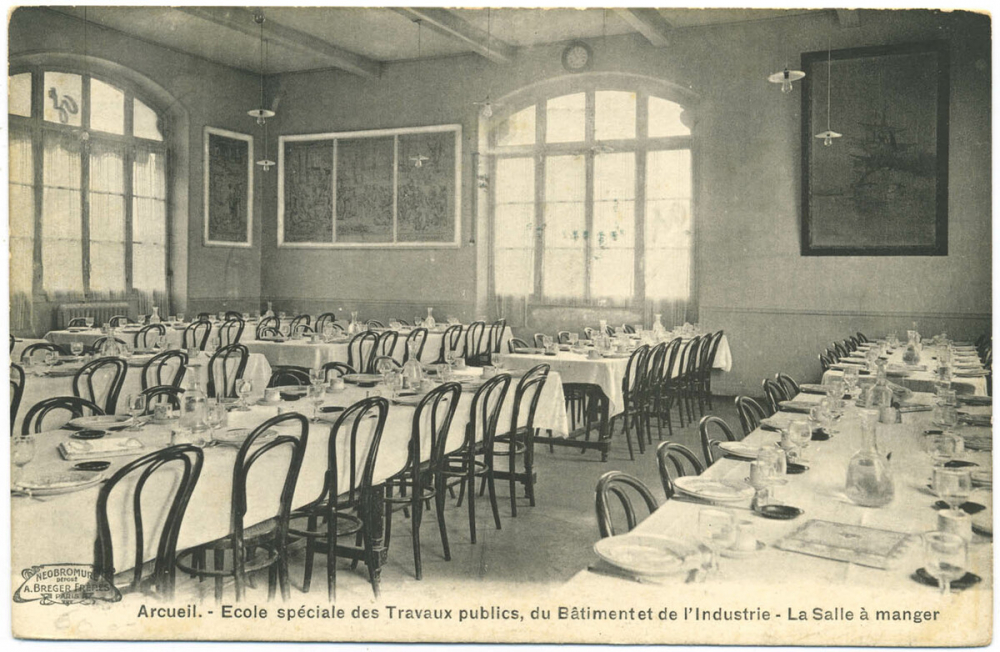 Arcueil - Ecole spéciale des Travaux publics, du Bâtiment et de l'Industrie - La Salle à manger.