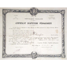 Certificat d'aptitude pédagogique. 