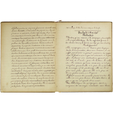 Cahier de roulement. 