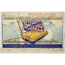 Buvard publicitaire. Matelas Simmons.