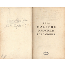 De la manière d'apprendre les langues