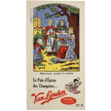 Buvard publicitaire. Saint-Louis rendant la justice. Van Lynden.
