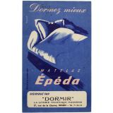 Buvard publicitaire. Dormez mieux. Matelas Épéda. 